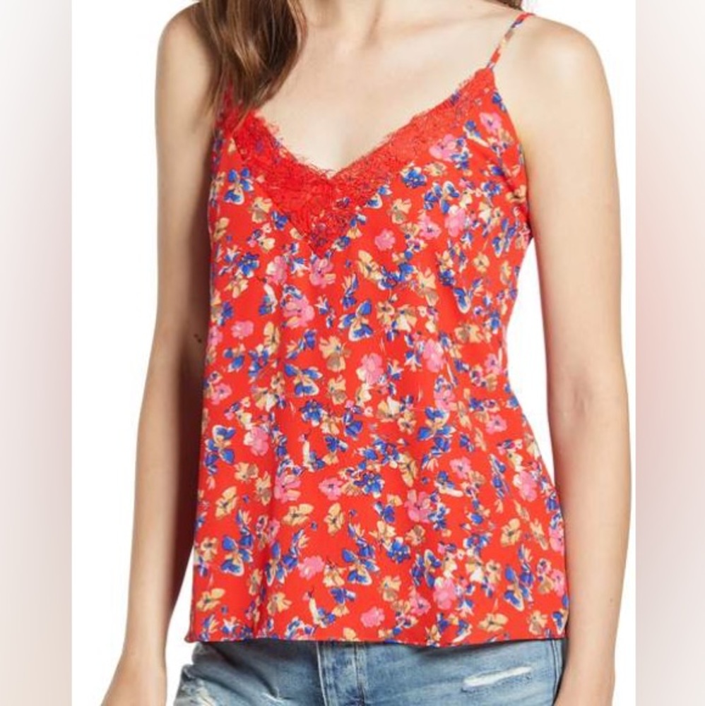 Socialite Lace Trim Floral Camisole